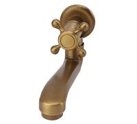 YWBL-WH Rubinetto da Giardino Antico, Rubinetto da Esterno a Parete in Rame con Beccuccio Allungabile per il Lavaggio, Singolo Comando Dell'acqua fredda. (bocca tonda)