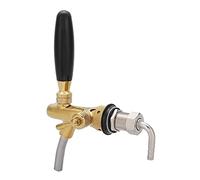 YWBL-WH Rubinetto Regolabile per Birra Alla Spina, Regolatore di Flusso, Filettatura G5/8, Rubinetto per Fusto in Rame, con Gambo Lungo, per Birra Fatta in Casa (GOLD)
