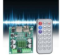 YWBL-WH Scheda Amplificatore, Scheda Amplificatore Bluetooth 5.0 a Doppio Canale da 50 W più Uscita 50 W da DC12V a 24V, di Memoria del Telecomando U Disco AUX per Utenti Audio Domestici Fai da Te