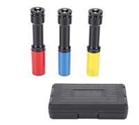 YWBL-WH Set di Bussole Protettive per Ruote a Parete Sottile, 3 Pezzi di Bussole Profonde a Impatto Extra Lungo 17 19 21 Mm Colorate, con Struttura a Perno Cavo per L'installazione del