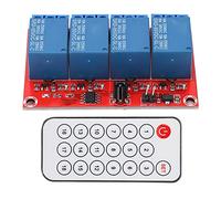 YWBL-WH Set Ricevitore Modulo relè a 4 con Interruttore di Controllo (5V) | Costruzione PCB in ABS, Batteria Inclusa, Dimensioni Compatte Facile Installazione, Ricetrasmettitore IR 4CH