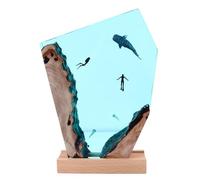YWBL-WH SHARK DIVER RESIN Ocean Lamp Lampada Camera da Letto Decorativa Ornamento Deep Sea Dolgone a Luce Piccola Notturno