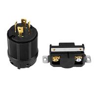 YWBL-WH Spina per Generatore da 30 A per, Struttura Leggera e Compatta, Presa per Generatore, Ideale per Collegare Generatori con Presa da 125 V-250 V, Spina con Blocco A Fori NEMA L14-30P,