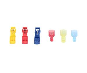 YWBL-WH Terminali per Cavi a Giunzione Rapida da 60 Pezzi, Connettori Autospelanti con Rubinetto a T con Connettori Rapidi Maschio Completamente Isolati in Nylon, per Progetti di