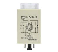 YWBL-WH Timer Relay Elettronico Regolabile Ritardo Rilascio 3S 8 Pin | Compatibile con Montaggio su Guida DIN, DC24V AC110V AC220V Opzionale, 1 Set Contatti di Ritardo, Installazione su Guida