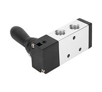 YWBL-WH Valvola Ad Azionamento Manuale con Leva Pneumatica, Controllo Manuale in Lega di Alluminio a 5 Vie 2 Posizioni G1/8 Pollici per Pneumatica Industriale (1/4'')