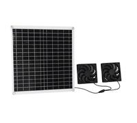YWBL-WH Ventola di Sfiato Solare Portatile Portatile 20w12v Kit di Circolazione dell'Aria Luce Multifunzionale per Gite in Campeggio All'aperto in Plastica