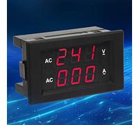 YWBL-WH Voltmetro con Display Digitale A LED, Doppio Contatore per CA 100-300 V, Misurazione della Corrente 100 A, Efficiente Strumento di Test Elettrico per la Casa e l'industria (rosso rosso)