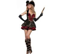 YWBleked Costume da Mietitore Costume da Donna in Stile Gotico per Halloween,Elegante Vestito Festa Costumi Cosplay Anime Oscure(Red,S)