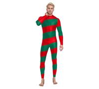 YWBleked Costume Halloween Adulto Christmas Stage Costume Tights Performance Wear with Candy Stripes for Adults Bodysuit Cosplay di Crona(Red,S)