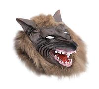 YWBleked Ghostface MaskParty Wolf Cosplay for and Costume Halloween Head Mask Maschera Bocca Divertente (Brown, One Size)