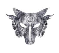 YWBleked Maschera SpaventosaFrauen Kostüm Wolf Maske Cosplay Gesicht Männer Maske voll für Costumi Personaggi Famosi (B, One Size)