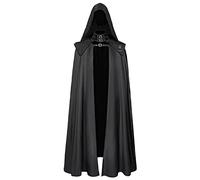 YWBleked Vestito Halloween It Donna e Uomo Halloween Witch Cosplay Cape Costume Devil Robe Mantello Set di Due Pezzi Mio Costume da Eroe Academia Eri Cosplay(Black,XXXXXL)