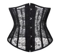 YWBleked Vestito Saw Enigmista Corsetto in Acciaio con Clip in Vita Traspirante Pizzo Estivo da Donna,Sexy,con Sigillo Vita,14 Costume Cosplay Kyoko Kirigiri(Black,L)