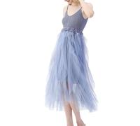 YWBleked Vestito Strega Halloween Abito da Donna in Maglia arricciata Lavorata a Maglia per Le Vacanze al Mare Tutti Noi Siamo Morti in Costume Cosplay(Blue,One Size)