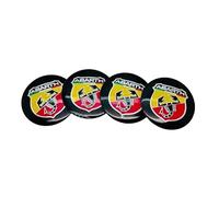 YWDRE 4 Pezzi Auto Coprimozzi Adesivo per Abarth 500 595 695 Coppa Coppone, Adesivi per Coprimozzi Ruota Coprimozzo Adesivo Adesivi Tappi Mozzo Auto Accessori,56mm-B