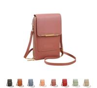 YWeiLiangSan Borsa a Tracolla con Touchscreen, Borsa a Tracolla con Finestra Touchscreen e Tracolla Regolabile (Dark Pink,Medium)