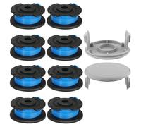 Yweller 10 bobine di ricambio RAC124 5132002433 Ø 1,65 mm, lunghezza 3,3 m per batteria Ryobi 18 V ONE+ e tagliaerba ibrido olt1832, OLT1825, RLT1830Li,RY18LTX33A-0 con copertura della bobina (8