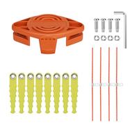 Yweller 18 coltelli WA0010 WA0004 WA0004.1 a doppia lama adatta per Worx WG163E, WG157E.9, WG160, WG165, WG730E tutti i tagliaerba da 20 V con alimentazione automatica, con filo di ricarica extra