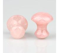 YWG Stone 2pcs Gua Sha Strumento di Massaggio A Forma Di Fungo Rosa Quarzo Giada Massaggio Occhio Strumento Viso Lift Rimuovere Rughe Massaggiatore