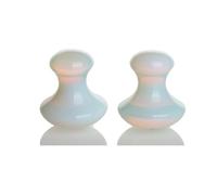 YWG Stone Strumento per massaggio Gua Sha a forma di fungo, opalite, opalite, giada, strumento per massaggio facciale, per lifting facciale, rimuove le rughe, 2 pezzi