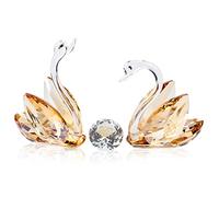 YWHL 50° Anniversario di Matrimonio Cigno Regalo per Genitori - Statuetta di Cristallo Decorazione Con 50 Anni di Amore - San Valentino, Regalo Romantico per Coppia