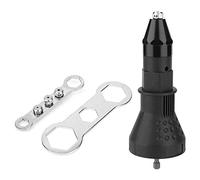 YWHWXB Adattatore per pistola per rivetti a batteria Kit di utensili per trapano elettrico Rivettatrice Adattatore inserto dado accessori per utensili elettrici manuali (nero)