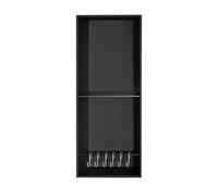 YWJFSA Nicchia Doccia Incasso Acciaio Inox 70 × 28cm Doppio Strato,Impermeabile,Senza Foratura Nicchia Cabina Doccia per Bagnoschiuma Shampoo Articoli Toeletta,Nero