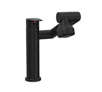 YWJFSA Rubinetto Cucina Pieghevole Altezza Regolabile Rubinetti a Bracci Meccanici con Doccetta 4 Modalità Miscelatore Lavabo Bagno Alto Girevole,Nero