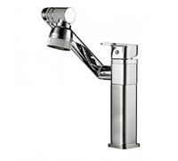 YWJFSA Rubinetto Lavello Cucina Pieghevole Miscelatore Monocomando con 2 Modalità Rubinetti con Bracci Articolati Regolabile in Altezza Girevole a 360°, Cromato
