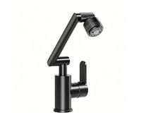 YWJFSA Rubinetto Lavello Cucina Pieghevole Miscelatore Monocomando con 4 Modalità Rubinetti con Bracci Articolati Regolabile in Altezza Girevole a 360°, Nero