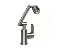 YWJFSA Rubinetto Lavello Cucina Pieghevole Miscelatore Monocomando con 4 Modalità Rubinetti con Bracci Articolati Regolabile in Altezza Girevole a 360°, Grigio Canna Di Fucile