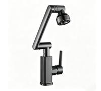 YWJFSA Rubinetto Lavello Cucina Pieghevole Miscelatore Monoforo con 3 Modalità Rubinetti con Bracci Articolati Girevole a 360° Regolabile in Altezza, Grigio Canna Di Fucile