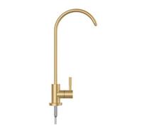 YWJFSA Rubinetto Per Acqua Potabile Rubinetto Lavabo Cucina Osmosi Rubinetti Per Lavelli Da Cucina Per Depuratore D'Acqua 1/4,Oro Spazzolato