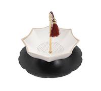 YWJLQH 1 Pezzo Filtro in Ceramica Infusore Umbrello per Tè Accessorio Estetico Compatto E Pratico Adatto per Collezione Personale Allestimenti per Tè Uso Casalingo, Ombrello Bianco Con Base Nera