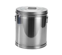 YWJLQH Contenitore Riso Bidone Ermetico in Acciaio Inox con Coperchio E Manico Ampia Capacità Conservazione Caffè Tè Zucchero Adatto a Cucina Fattoria Dispen, 32cmx36cm