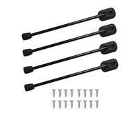 YWJLQH Gambe Da Tavolo Pieghevoli Da 4 Pezzi, Stabili, Facili Da Installare, Progetti Fai Da Te per La Casa, Multifunzione, Portatili, per Comodini, Tavolini, 33cm Nero