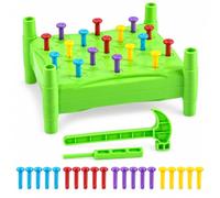 YWJLQH Gioco da Tavolo Educativo Reversibile | Martello giocattolo incluso, Gioco con tabellone, Gioco per abilità manuali, Per piccoli apprendisti
