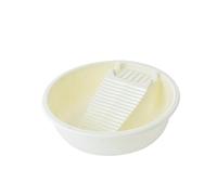 YWJLQH Lavatoio Vaschetta con Asse Lavapanni Contenitore Lavanderia Portatile in PP Robusto Perfetto per Lavare a Mano Abiti Adatta a Casa Bagno Dormitorio, Tondo Beige