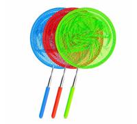 YWJLQH Rete Telescopica per Insetti e alle, da Pesca con Asta Telescopica e Secchio Pieghevole per Attività all'Aperto - per bambini, 3 reti estensibili (blu + rosso + verde)