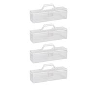 YWJLQH Scatola per Il 4 Pezzi con Coperchio Trasparente, Porta Torta