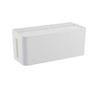 YWJLQH Scatola Portacavi Contenitore Nascondi Cavi Organizzatore Pratico Raccoglicavi Da Tavolo Supporto Protettivo con Funzione Porta Cellulare Adatto per, Bianco