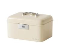 YWJLQH Scatola Portaoggetti con Serratura per Password per Uomo E Donna, Moderno Contenitore con Serratura per Ufficio, Archivio, Camera Da Letto, Bianco Crema