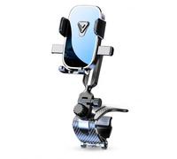 YWJLQH Supporto Auto da Cruscotto, Specchio + Base a Morsetto | Composito resistente, Supporto Auto Girevole, Posizionamento , Per Lavoratori Mobili