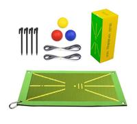 YWJLQH Tappetino Golf Rilevamento Traiettoria, Composito SBR, analisi, con picchetti, plastica, metallo, per allenamento swing, per Interni, Set completo in confezione regalo in scatola