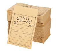 YWMJZEU 100 Pezzi Buste Risparmio Carta Autoadesive Organizzatore Semi Fiori Stampate con Note Data Utili per Gardener Collezionisti Fai Da Te Archivio