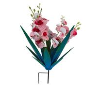 YWMJZEU Asta Decorativa con Orchidee Durevole Palo con Fri Artificiali Sempre Bello Artificiale Palo per Prato, Agave Blu-verde + Fiore Di Farfalla Rosso, Agave Blu-verde + Fiore Di Farfalla Rosso