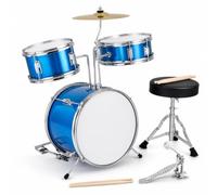 YWMJZEU Batteria con Sgabello e Piatto Reale Batteria Musicale con Sgabello Compatta Set di Tamburi Piatti per Bambini , color to 2