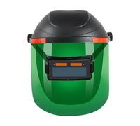 YWMJZEU Casco Saldatura Maschera Automatica Oscurante Schermo Integrale Protezione Testa Materiale PC Panoramica Funzione Regolabile Adatta per Saldator, Colore Vero