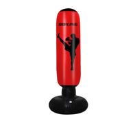 YWMJZEU Colonna da Pugilato Gonfiabile Resistente da Terra Autoportante Versatile Punching Ball Gonfiabile per Principianti, Rosso, 170CM
